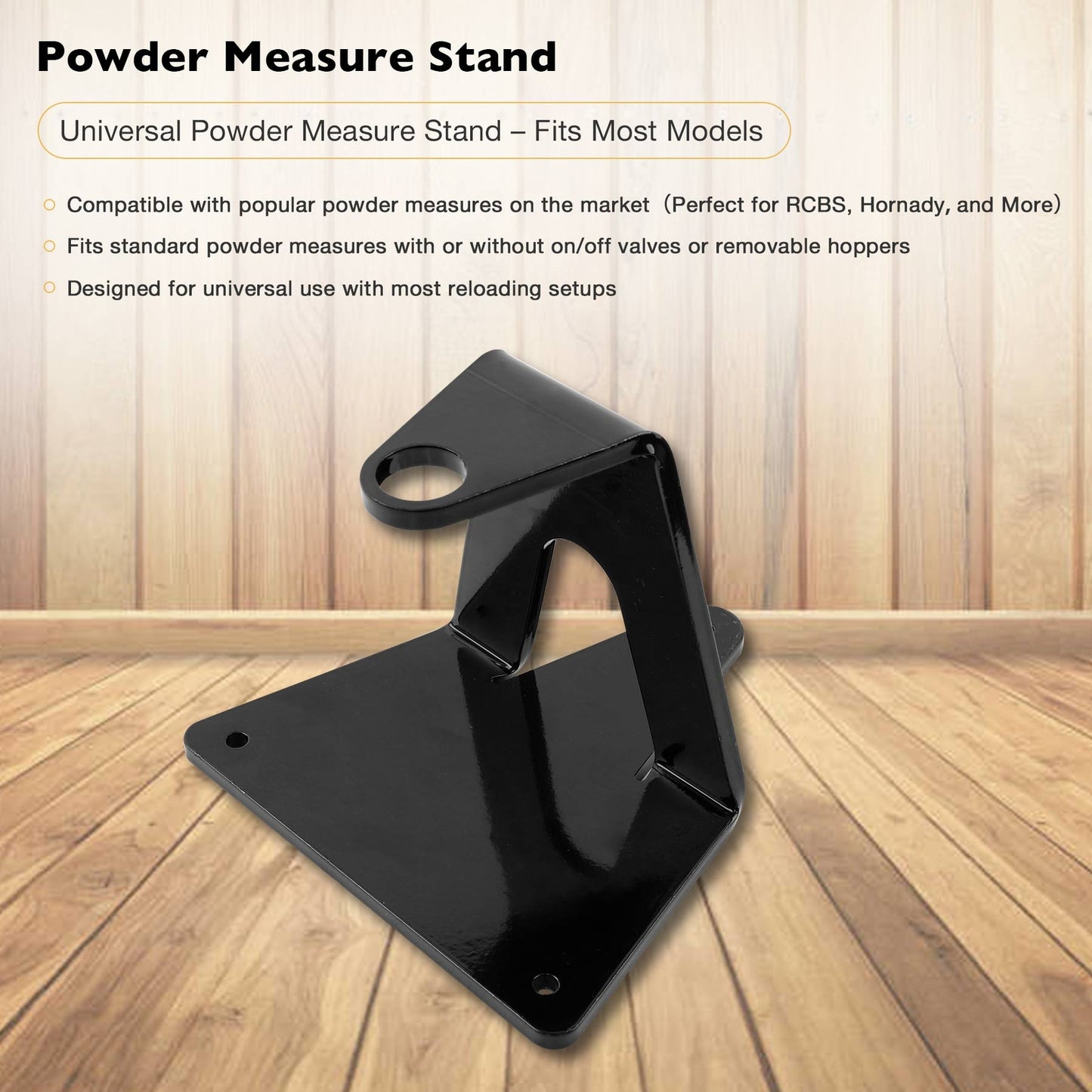 Reloading Powder Measure Stand For Most Powder Measures 7/8" Mounting Hole Black