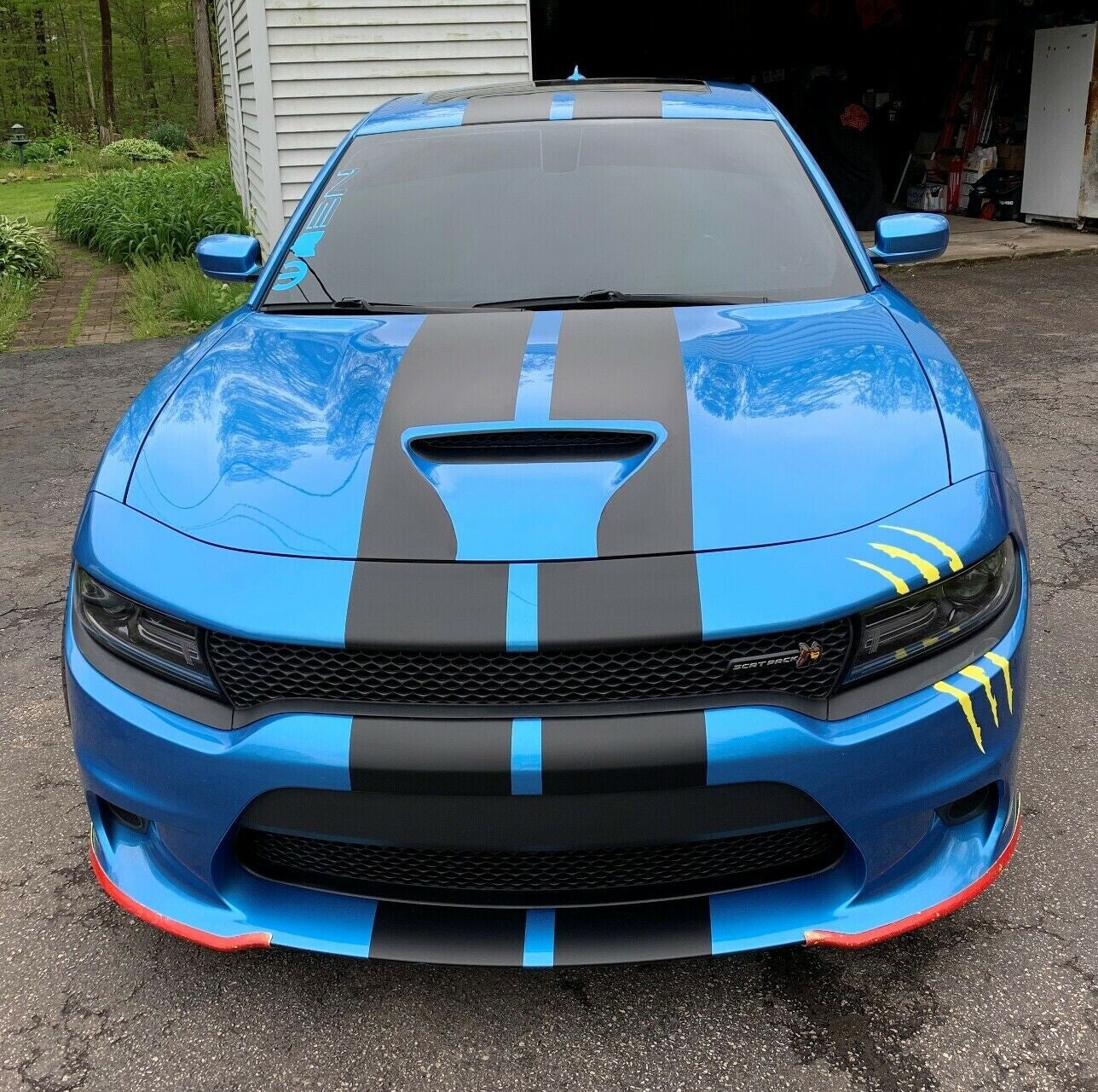 10" VINYL RALLY STRIPES RACING STRIPE KIT HOOD TRUNK ROOF For DODGE CHARGER