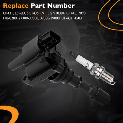UF431 Ignition Coil Pack & Iridium Spark Plugs & Wire For 03-06 Kia Sorento 3.5L