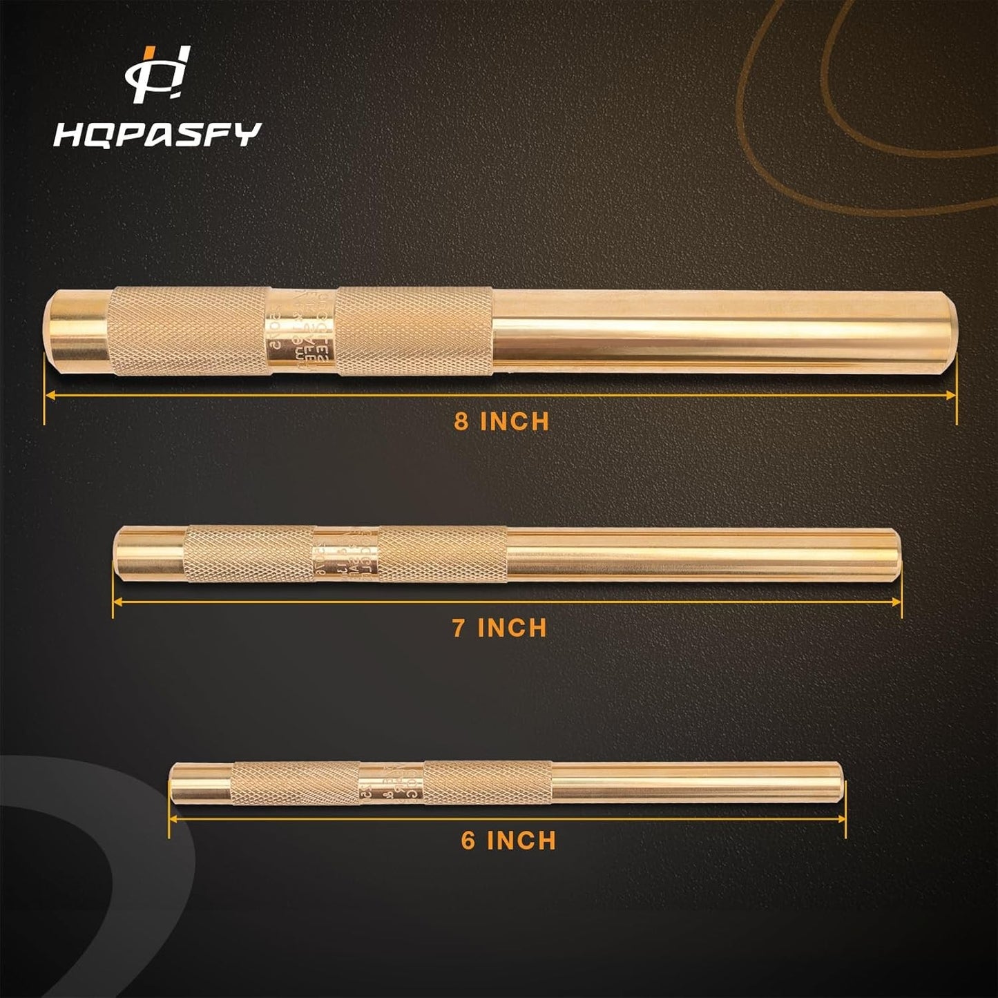 Set of 3 Brass Drift Punch Set 3/8" 1/2”3/4" 25075 25076 25077 Brass Punches
