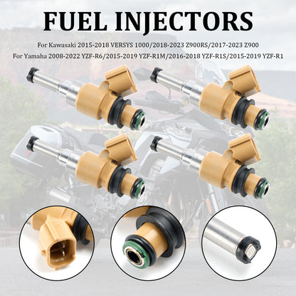 4PCS 49033-0034 297500-0640 Fuel Injectors 2C0-13761-00-00 For Yamaha YZF R1 R6