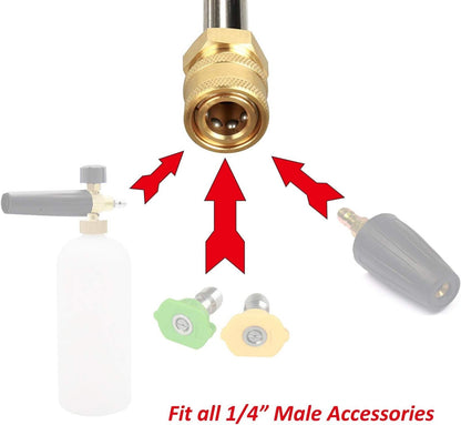 Replace for 1/4'' Pressure Washer Gun Adapter with 5 Nozzle Ryobi Portland Husky