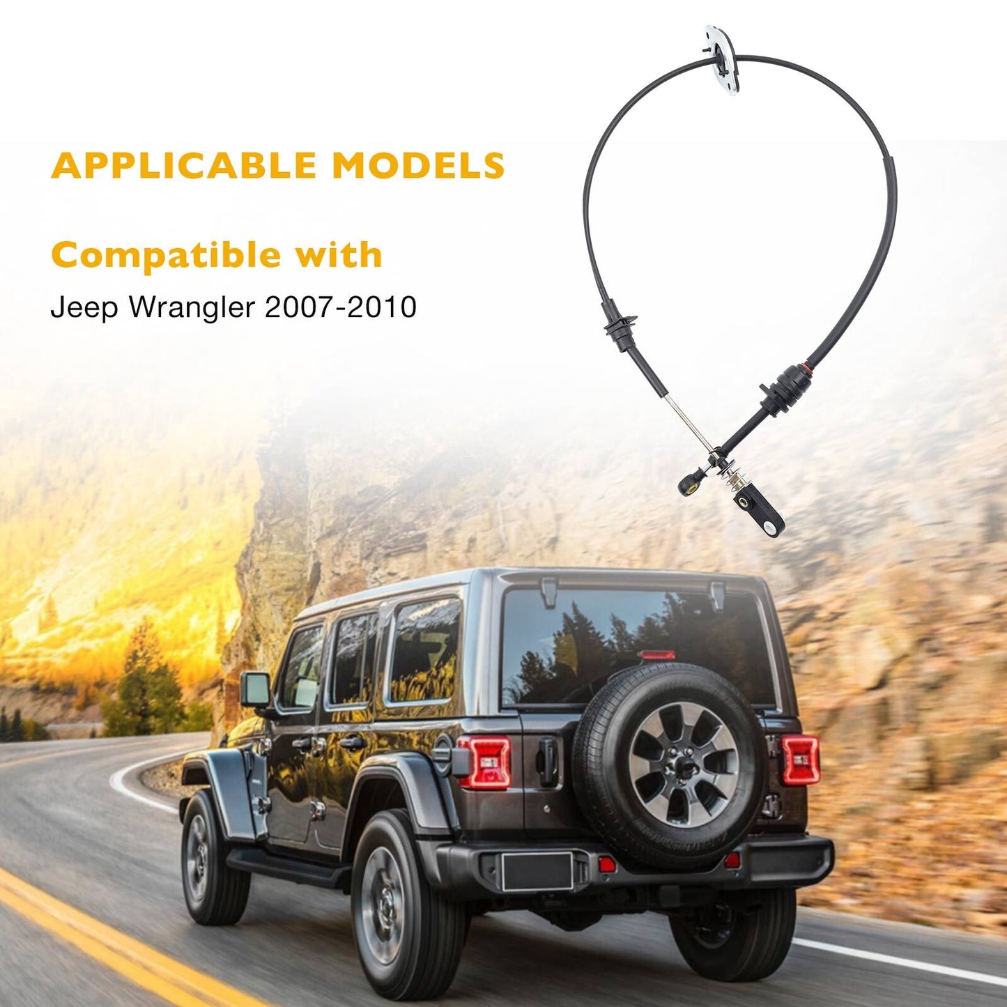 Automatic Transmission Gear Shift Cable For 2007-10 Jeep Wrangler JK 52060164AB