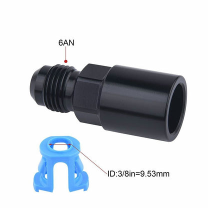 For LS LS1 LS3 -6AN to 3/8 Hose Quick Connect Fuel Rail Line Adapter Fittings