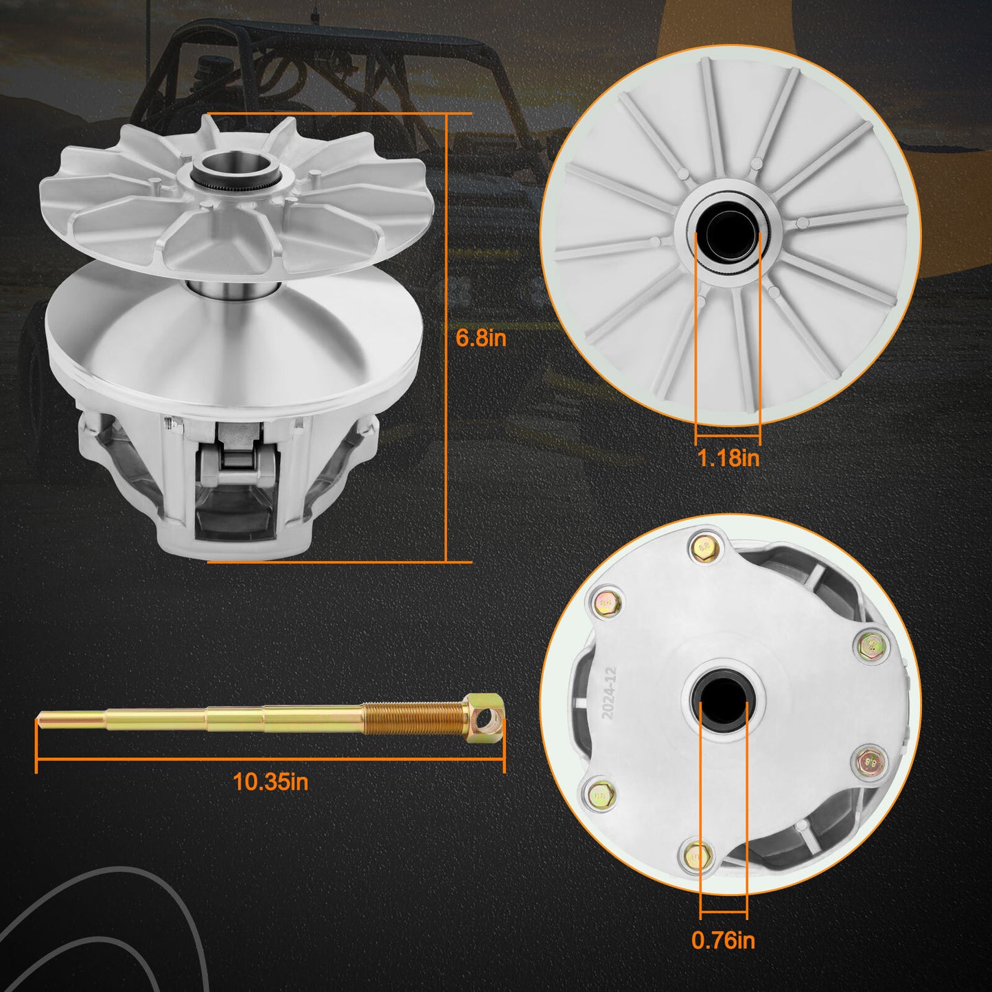 Primary & Secondary Driven Clutch w/ Puller For 2016+ Polaris RZR XP ＆ S 1000