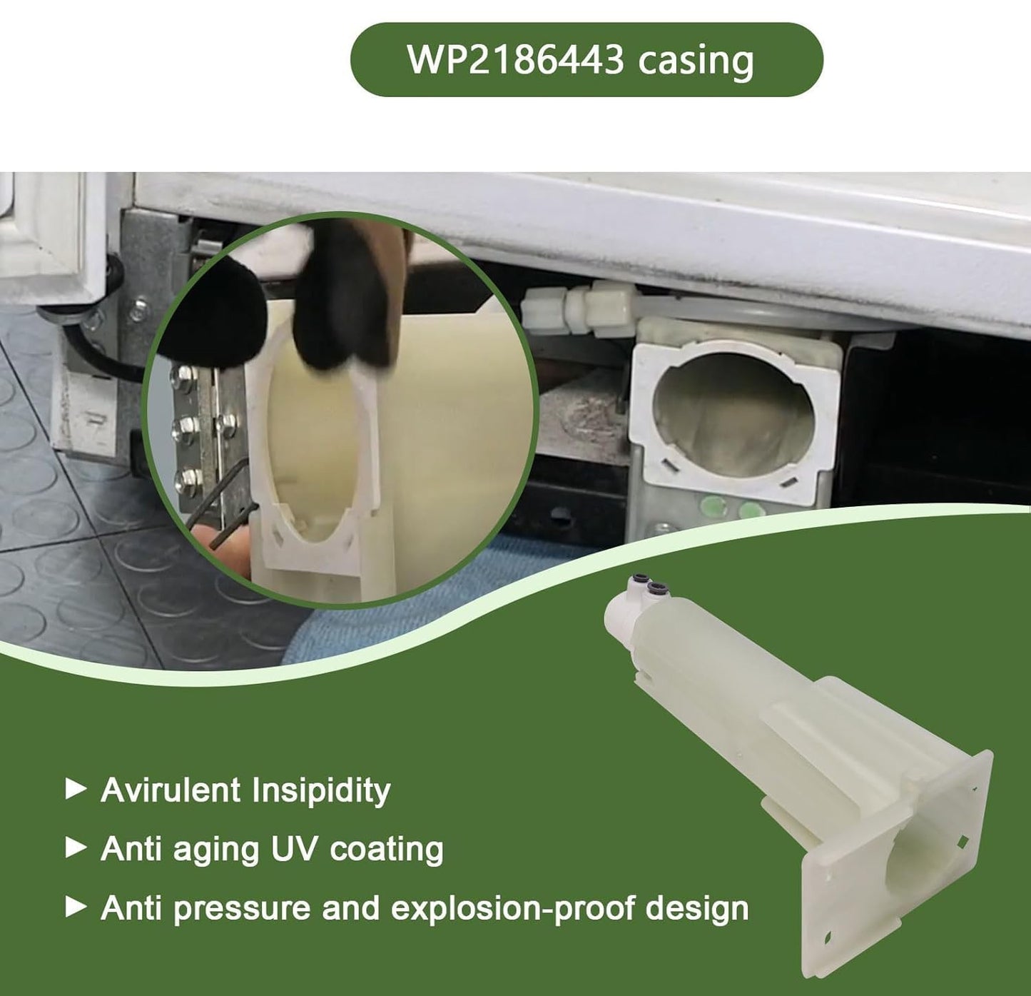 WP2186443 Refrigerator Housing Compatible with Whirlpool KitchenAid 2186443
