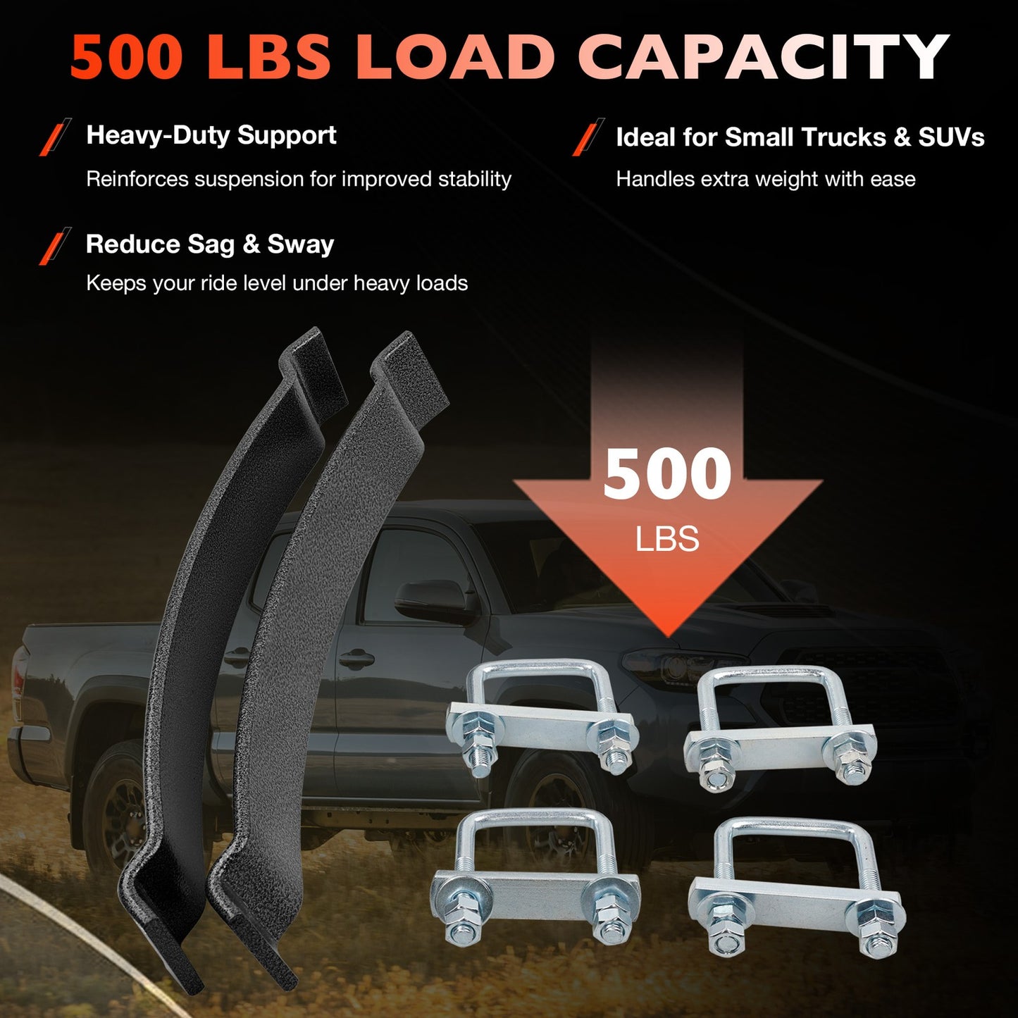 ‎EZ-550 Heavy Duty Helper Spring Kit For Ford GMC Pickup Trucks SUV & Trailers