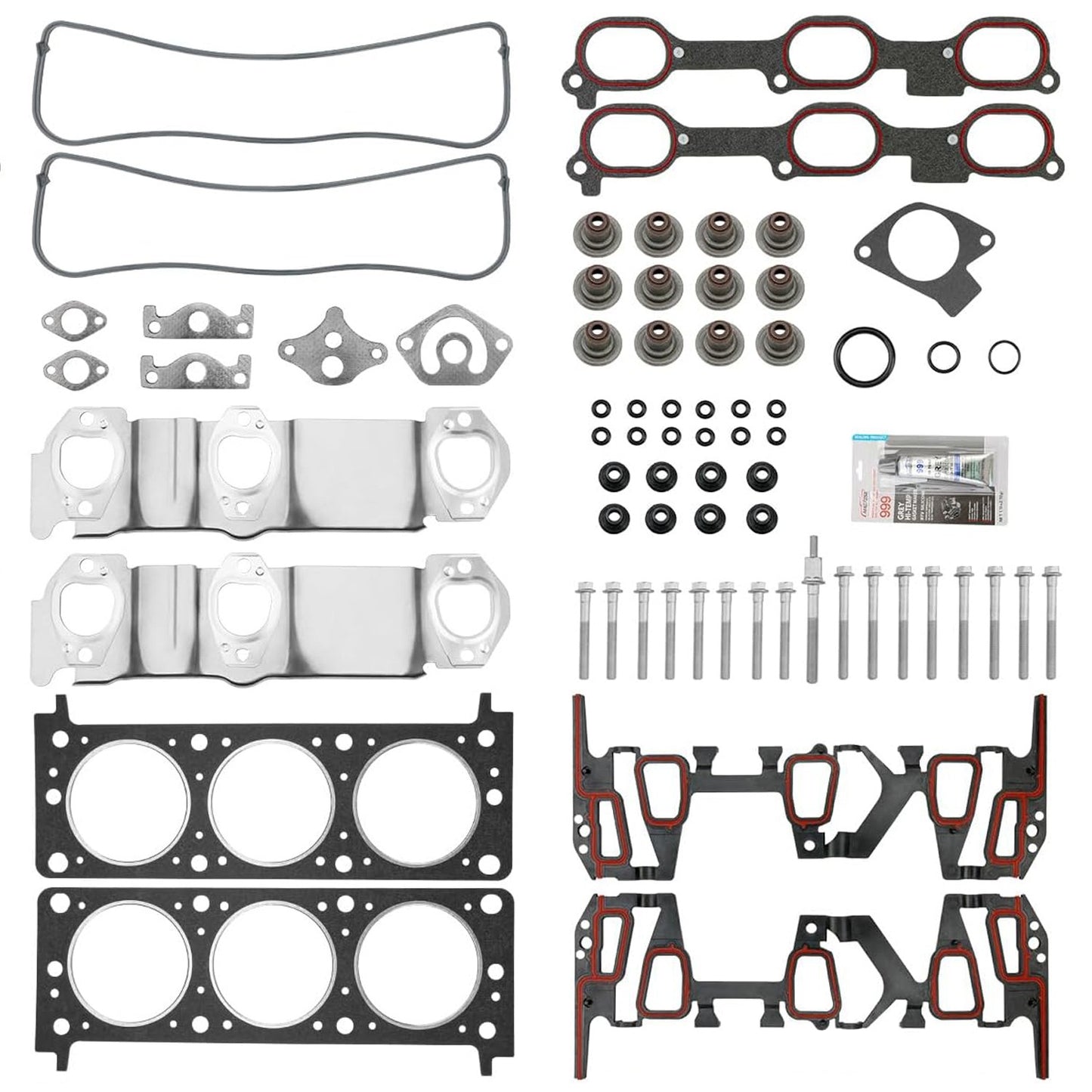 Head Gasket w/ Cylinder Head Bolt For Chevrolet Pontiac Buick Oldsmobile 3.1L