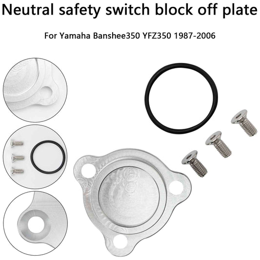 Neutral safety switch block off plate For Yamaha Banshee 350 YFZ350 87-06