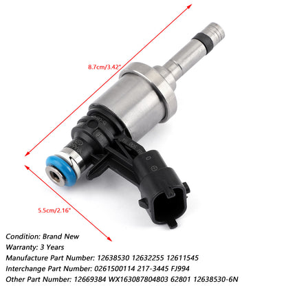 6PCS Fuel Injectors 12638530 Fit Chevrolet Camaro Traverse Fit GMC Acadia CTS U