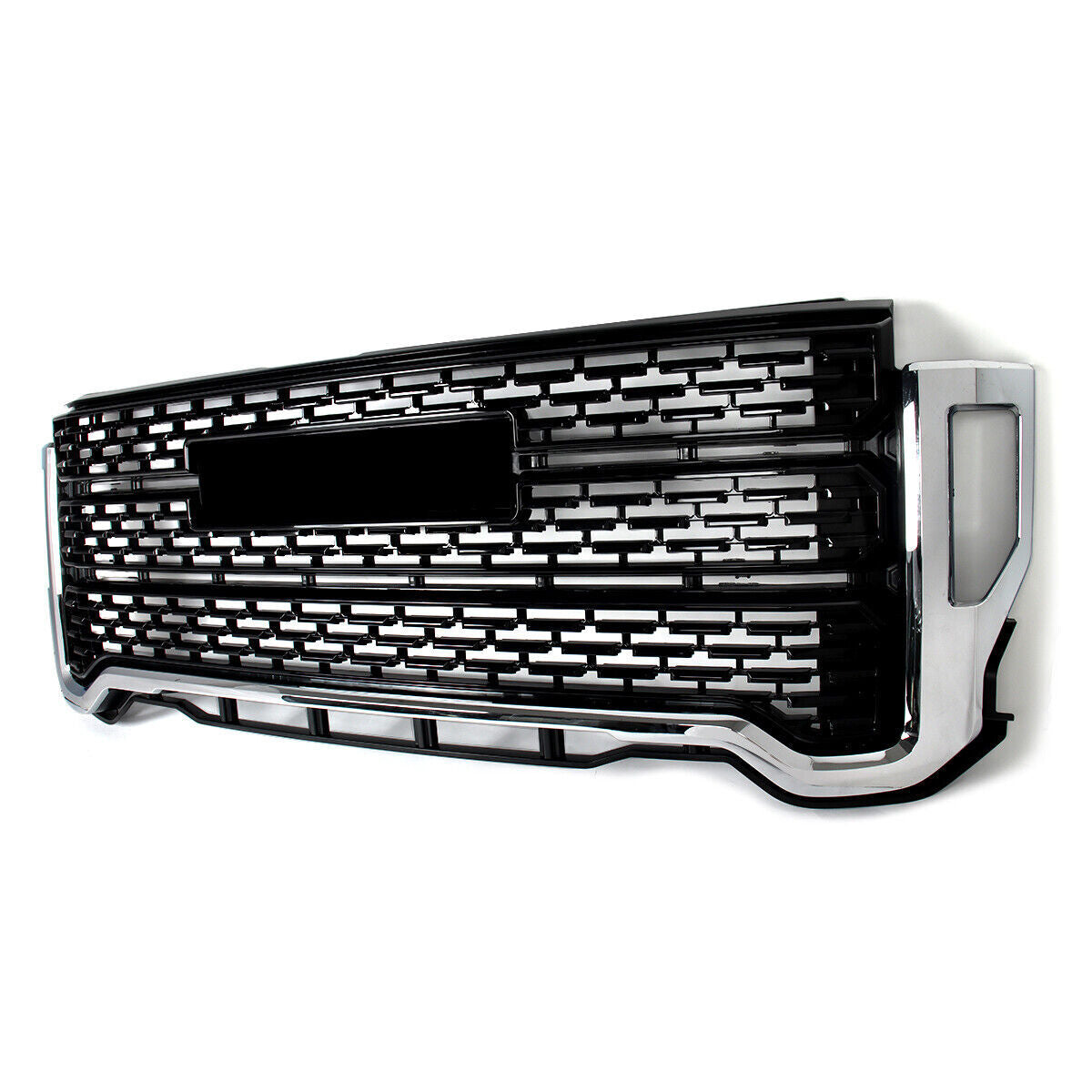 Front Bumper Grille Black w/Chrome Trim Fit GMC Sierra 2500 HD/3500 HD 2020-2023