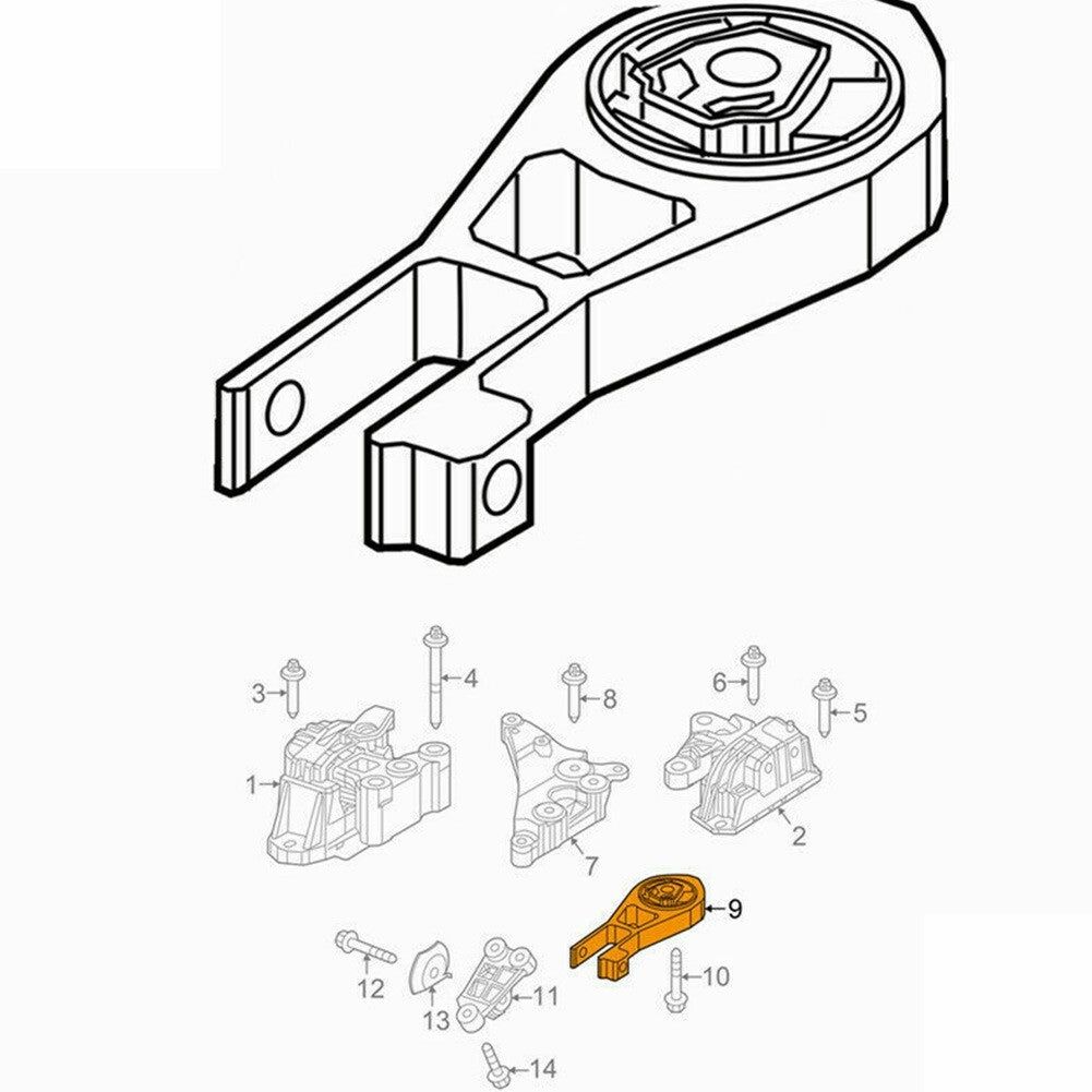 New Rear Engine Mount For Jeep Renegade Fiat 500X 2.4L 15-18 A/T For 68258599AA