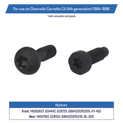 Removable Roof Top Panel Hold Down Bolts for Corvette C4 1984-96 - Front & Rear