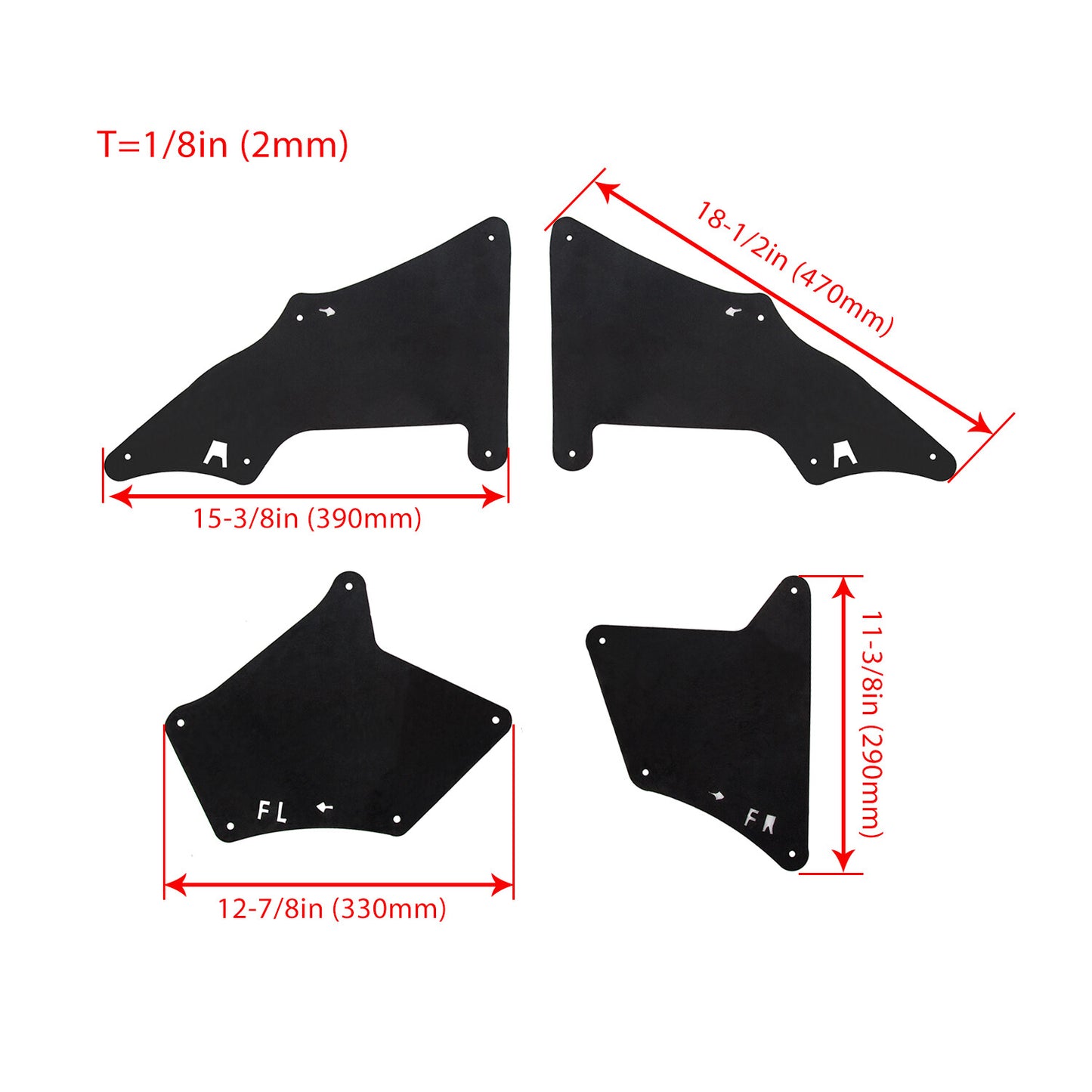 Solid Spare 4PCS Splash Guards Fender Liners For Toyota 4Runner Lexus GX 470 2003-2022