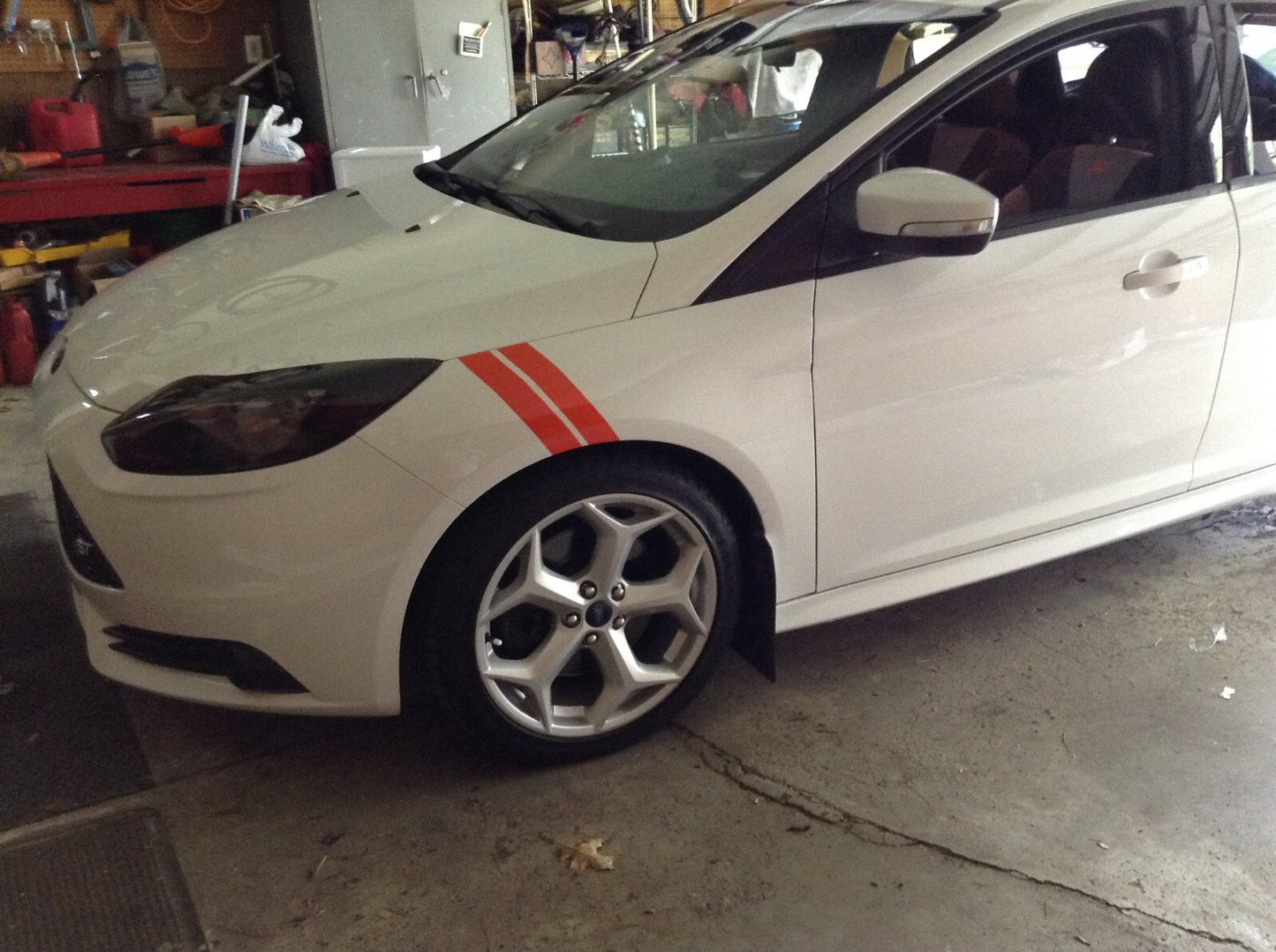 4" Dual Fender Stripe Hash Mark Stripe Decal Graphic Kit For Ford Focus