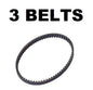 Solid Spare (3) Small Belts for Bissell 1548 ProHeat 2X Revolution