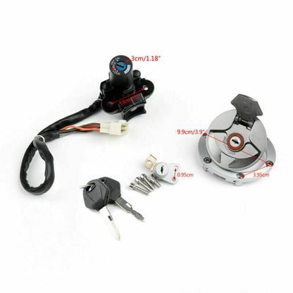 Ignition Switch Seat Gas Cap Cover Lock Key Set For Kawasaki EX250 Ninja EX300