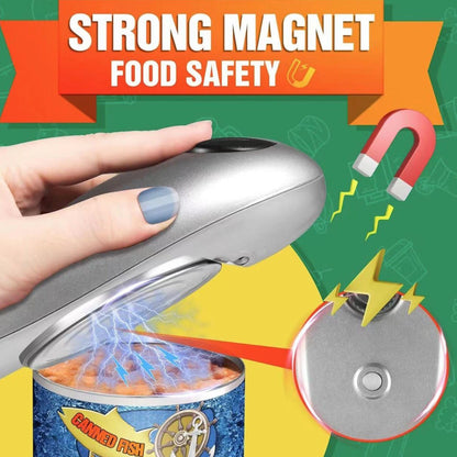 Electric Can Opener Automatic Cutting Smooth Edge Stainless Steel Kitchen Gadget