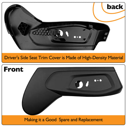 Black Left Driver Side Seat Trim Panel For 2020-2023 Ford Explorer MB5Z7862187EC
