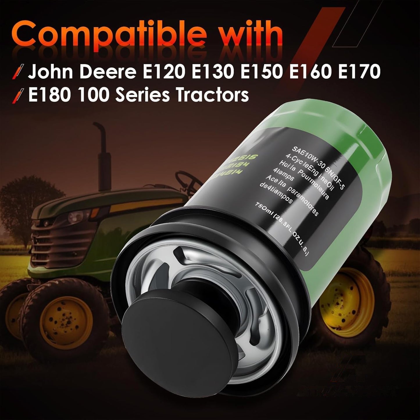 Oil Filter AUC12916 For John Deere E120 E130 E150 E160 E170 E180 Dry Filter