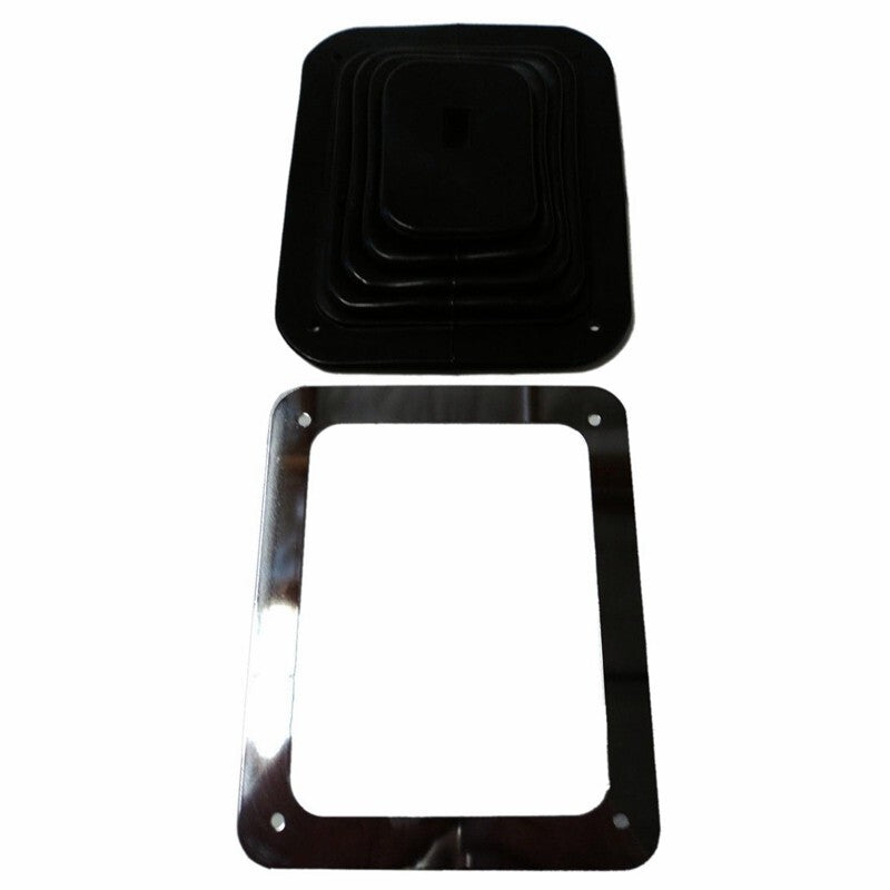 NEW Rubber Shifter Boot With Chrome Plate 5 5/8" X 6 3/4" Manual Automatic 350