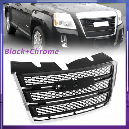 Front Bumper Grille Black w/Chrome Trim For 2010-2015 GMC Terrain SLT GM1200630
