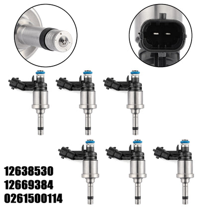 6PCS Fuel Injectors 12638530 Fit Chevrolet Camaro Traverse Fit GMC Acadia CTS U