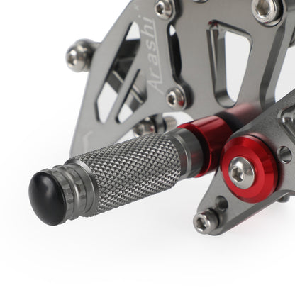 Aluminum Gray Rear Sets Footpegs Footrest For Kawasaki Z900 Z 900 2021 2022
