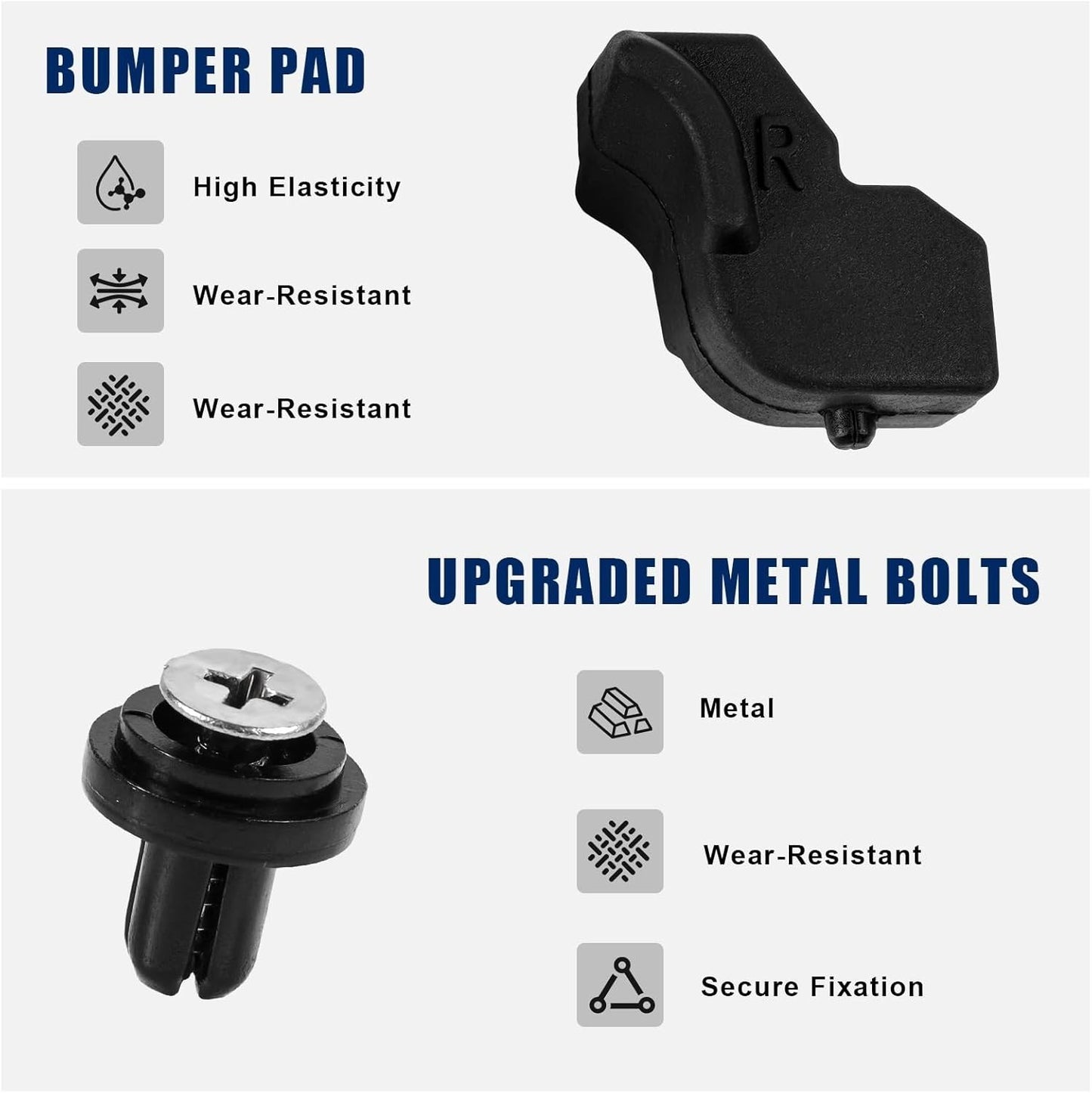 1 Pair Tailgate Stop Bumper FL3Z-99439A00-B FL3Z-99439A00-A for Ford F150