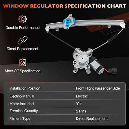 Front Right Power Window Regulator w/ Motor For 2003-2006 Mitsubishi Outlander