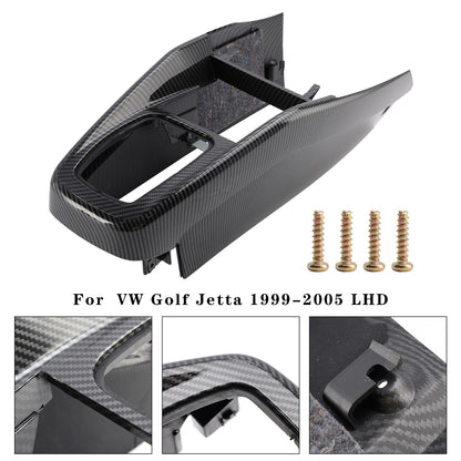 Car Center Console Trim 1J1863201D For VW Golf Jetta Carbon Fiber Pattern