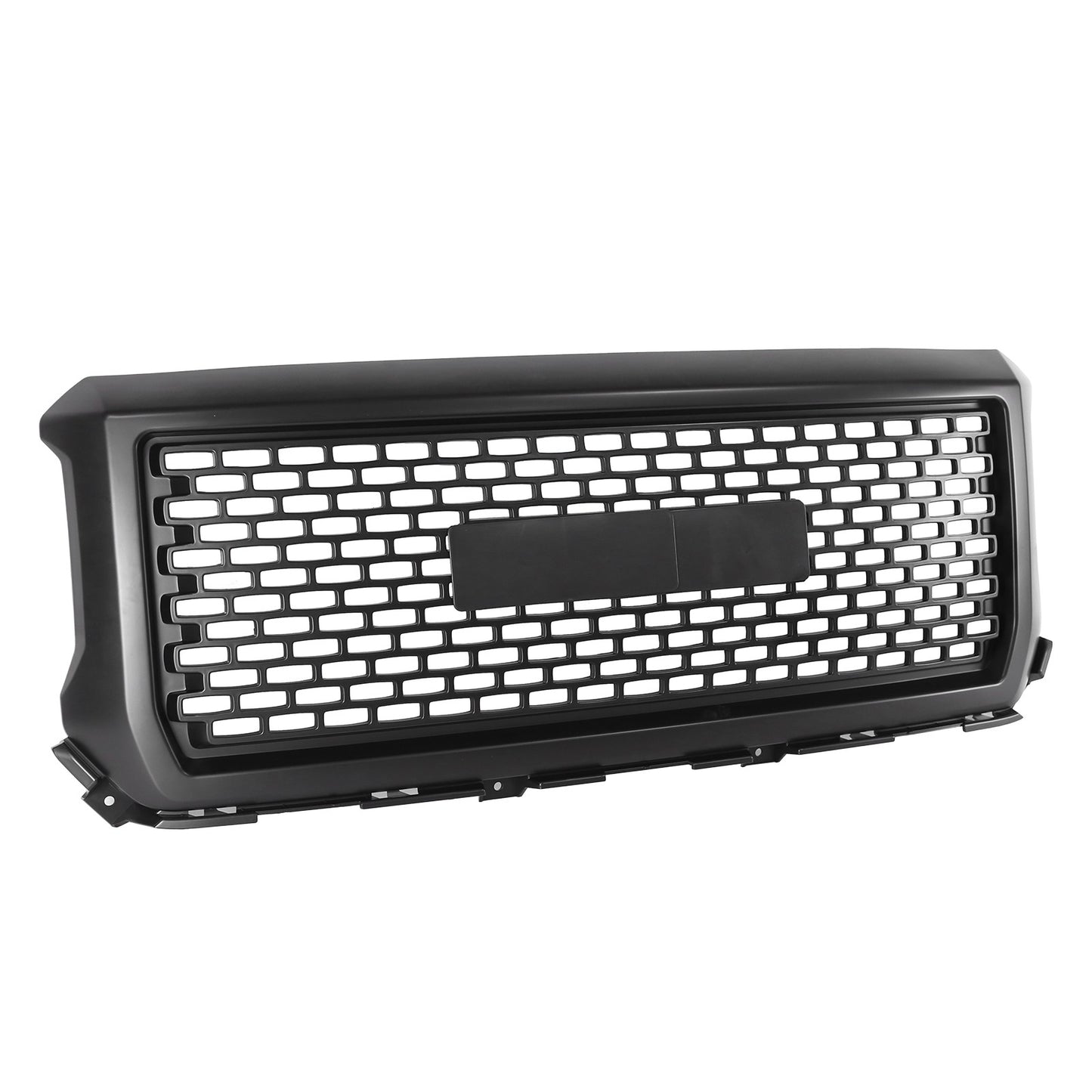 Front Upper Bumper Grille Matte Black For GMC Sierra 1500 2014 2015 Denali Style