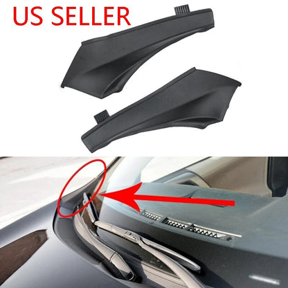 2Pcs Black Front Wiper Side Cowl Extension Cover Trim For 2013-2019 Toyota RAV4