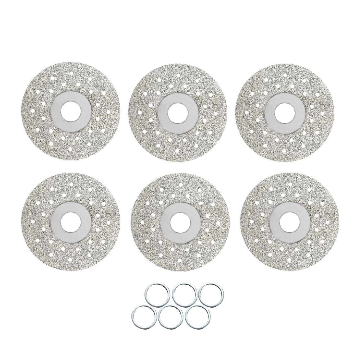 6PCS 4" Rock Slab Grinding Disc Diamond Tile Cutting Saw Blade for Angle Grinder