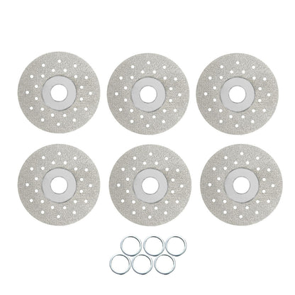 6PCS 4" Rock Slab Grinding Disc Diamond Tile Cutting Saw Blade for Angle Grinder