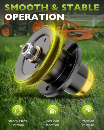 310-132S Deck Spindle & 5" Deck Pulley For Land Pride FDR AT FD AFM Series Mower
