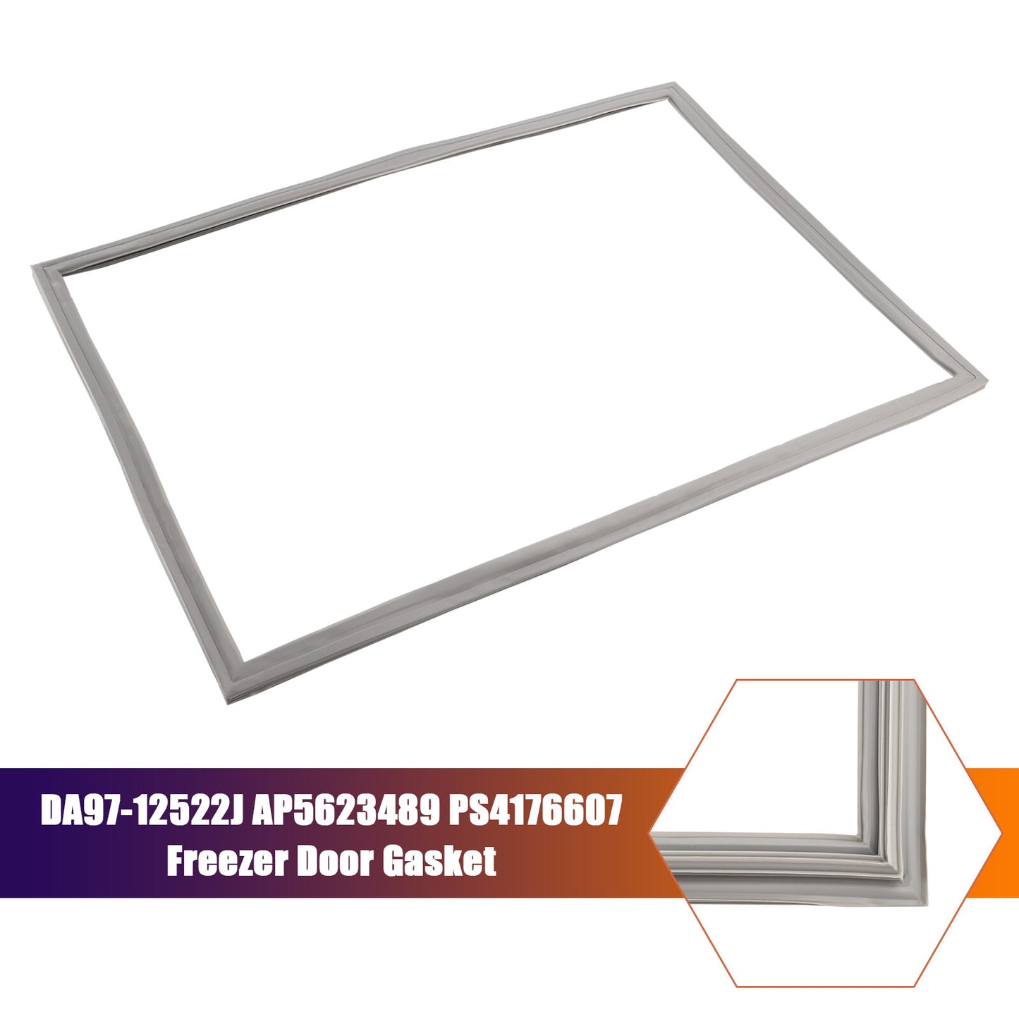 DA97-12522J Freezer Door Gasket for Samsung Refrigerator AP5623489 PS4176607