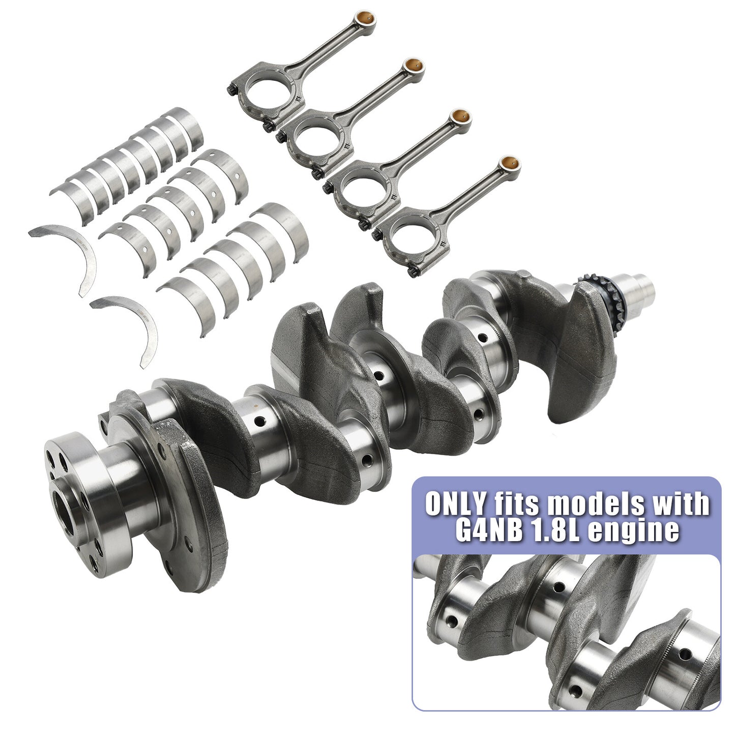 G4NB 1.8L Engine Crankshaft & Rods & Bearings Set for Hyundai Elantra Forte KIA