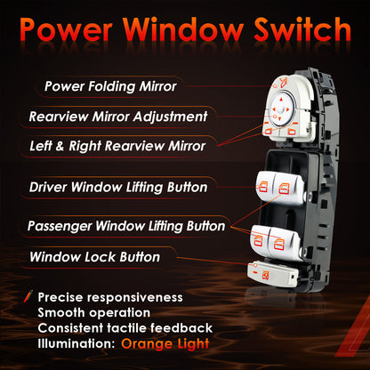 Master Power Window Switch Driver & Passenger For Mercedes-Benz C300 C350E C43
