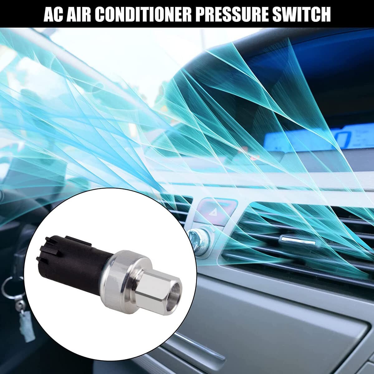 A/C Pressure Sensor Transducer Switch 6F9Z19D594AA for Ford F-150 Focus Mustang