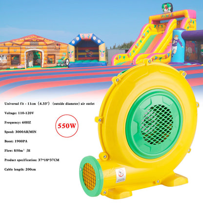 550W Inflatable Bounce House Water slide Air Pump Blower Fan Inflatable castle