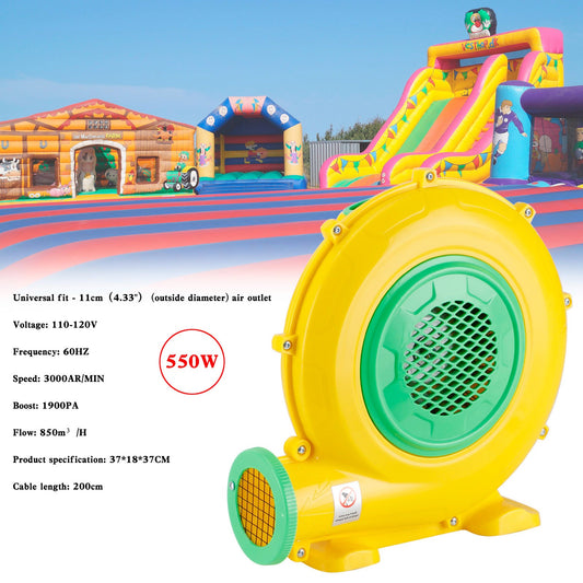 550W Inflatable Bounce House Water slide Air Pump Blower Fan Inflatable castle