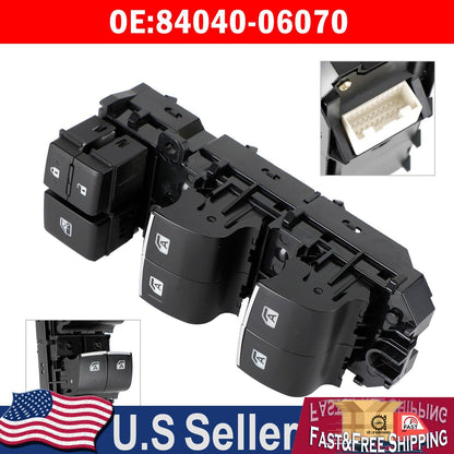 Driver Side Master Power Window Switch for Toyota Camry 84040-06070 2018-2020