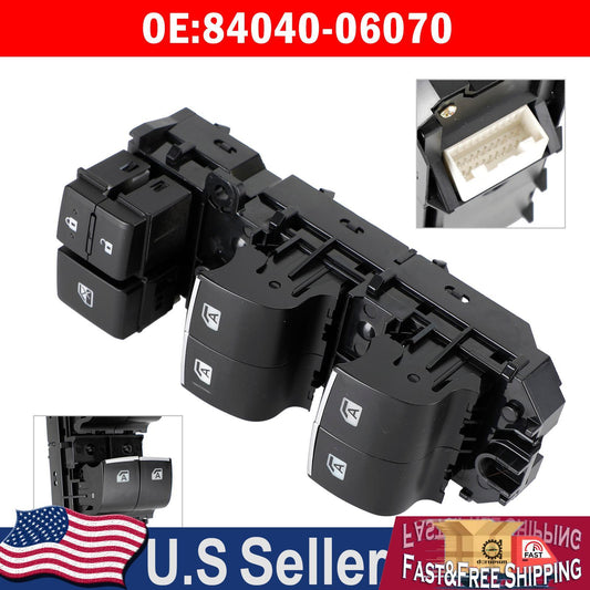 Driver Side Master Power Window Switch for Toyota Camry 84040-06070 2018-2020
