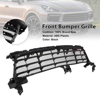 Black Front Bumper Grill Grille 9Y0807683POK1 Fit Porsche Cayenne 2019-2023