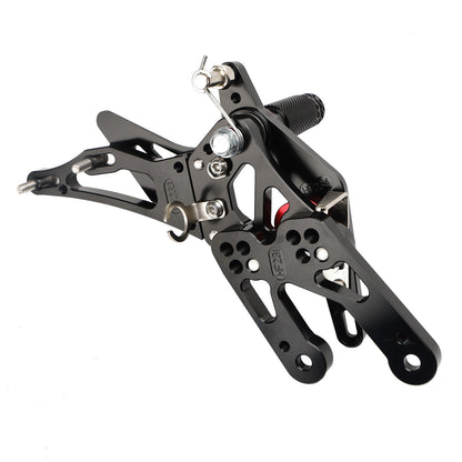 Black Rear Sets Footpegs Footrest For Honda CBR600RR 03-06 CBR1000RR 04-07