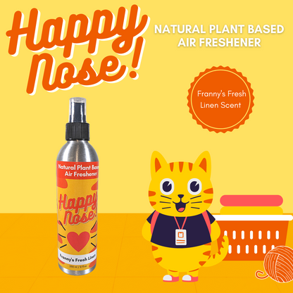 Solid Spare 2 Pack - Happy Nose! Air Freshener & Odor Remover Spray - Franny's Fresh Linen