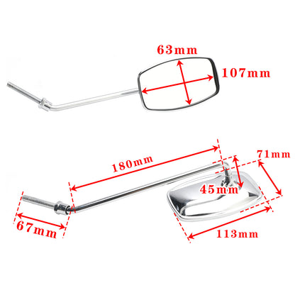 Mirror Set Fits Honda CA100 CA110 CA200 CM90 CM91 C65 C50 C70 C90 C100 C110 C102