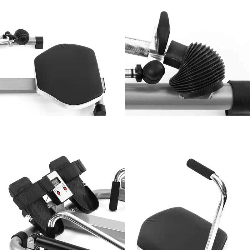 Home Gym Adjustable Exercise Rowing Machine Rower  Double Hydraulic Resistance