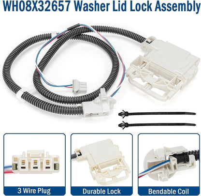 WH08X32657 Washer Lid Lock Switch For GE Washing Machine AP7033485 WH08X31222